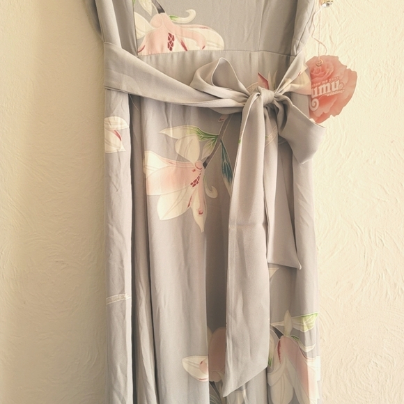 Show Me Your Mumu, Jenn Maxi Dress in Lily Showers,Grey Size X-Small - Picture 6 of 11